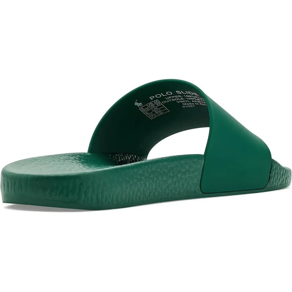 Polo Ralph Lauren Signature Pony Slides Green/White Mens Sz 13 - (809P07314-002)